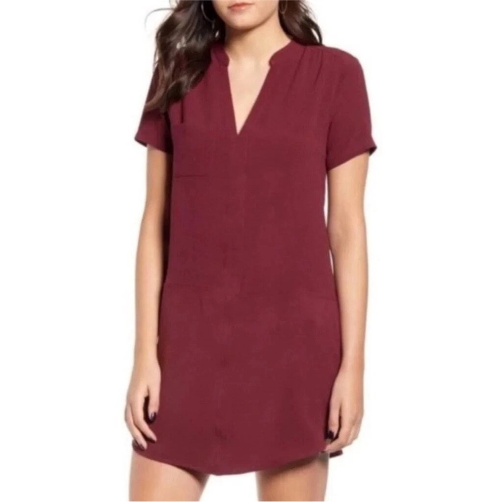 LUSH All in Favor Hailey Crepe Shirt Dress Size Medium